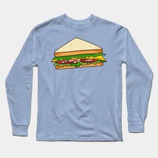 Sandwich cartoon illustration Long Sleeve T-Shirt